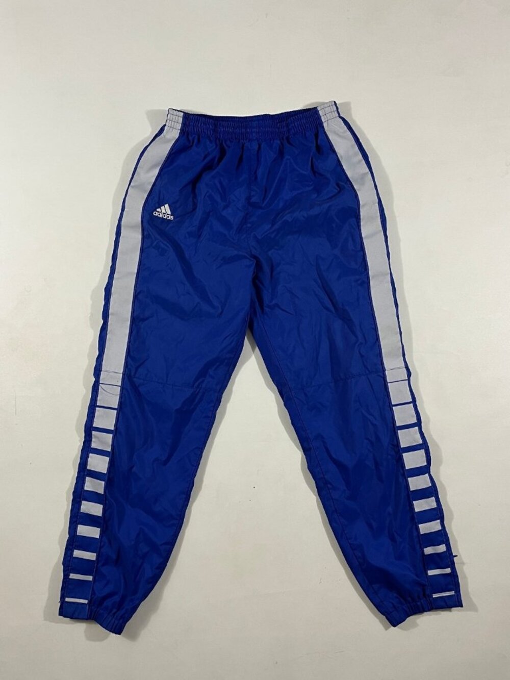 Vintage Y2K Adidas Team Royal Blue Nylon Track Pants Joggers M